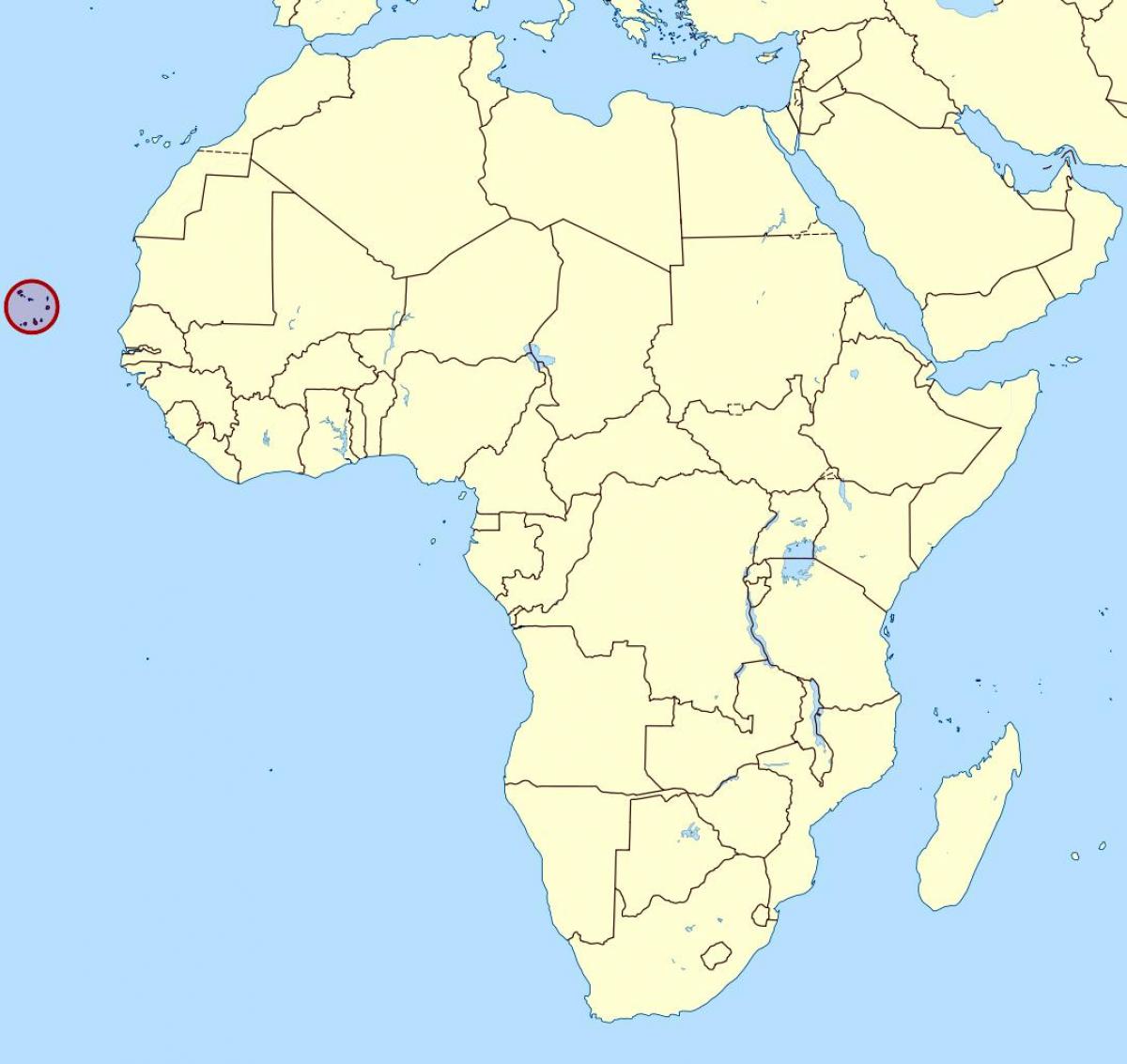 bản đồ của Cape Verde vị trí bản đồ