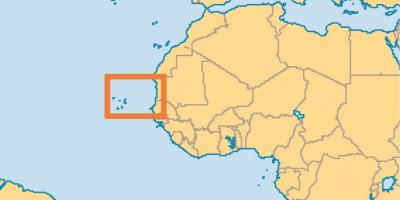 Show Cape Verde trên bản đồ thế giới