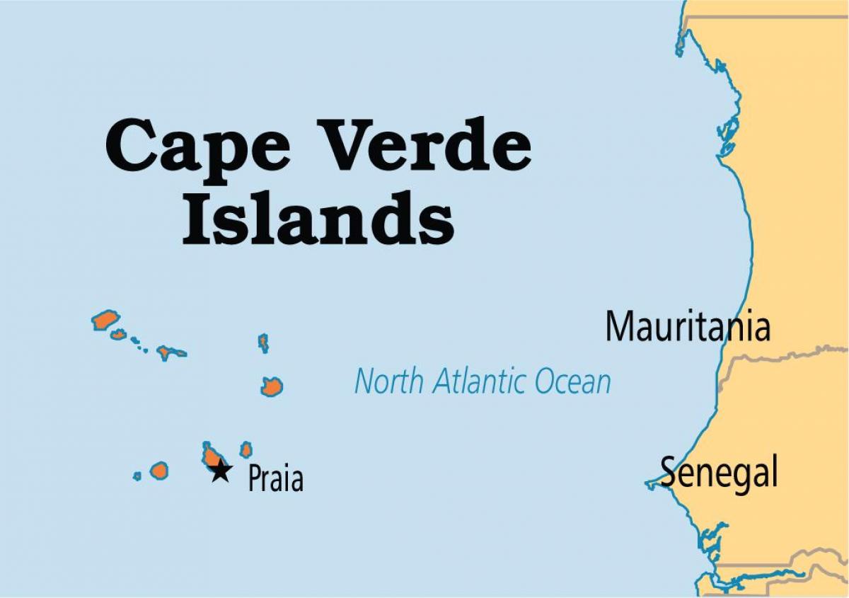 bản đồ của bản đồ đang ở Cape Verde