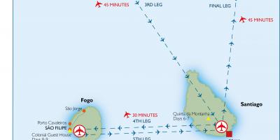 Bản đồ của Cape Verde sân bay
